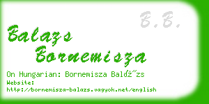balazs bornemisza business card
